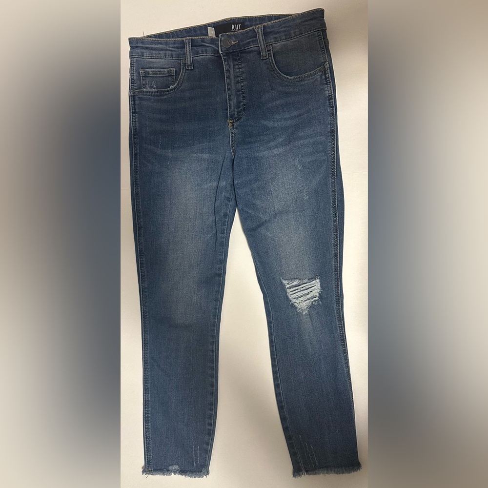 Kut from the Kloth Jeans Women’s Size 4 Blue Connie Fab Ab Crop High Rise 29x24
